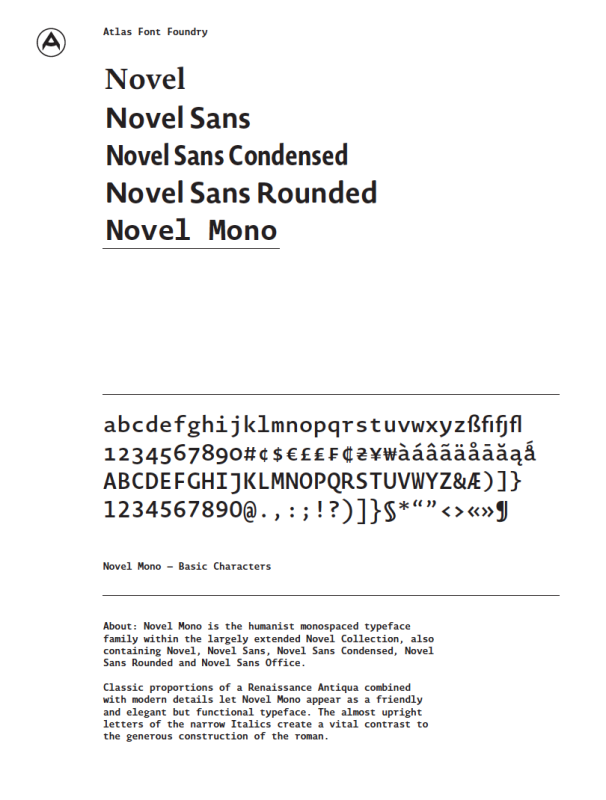 AtlasFontFoundry_NovelMono_PDF_Icon